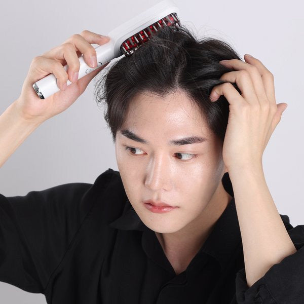 Pearlcare triple peine peine masajeador de cuero cabelludo eléctrico