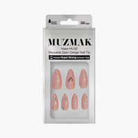MUZMAK Nail Tips 36pcs #Dollish(Round Stiletto)