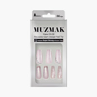 MUZMAK Nail Tips 36pcs #Orbit(Ballerina)