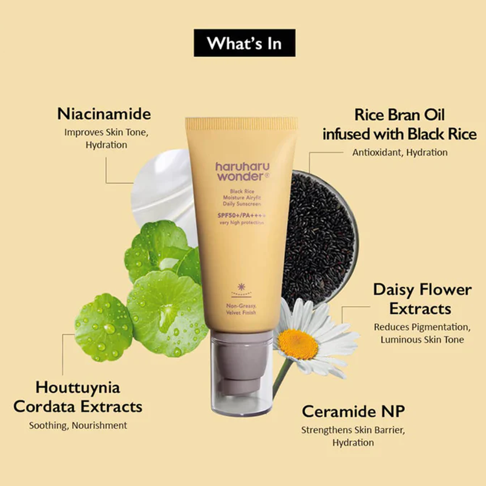 Haruharu Wonder Black Rice Moisture Airyfit Daily Sunscreen Duo SPF 50+ PA++++ - DODOSKIN