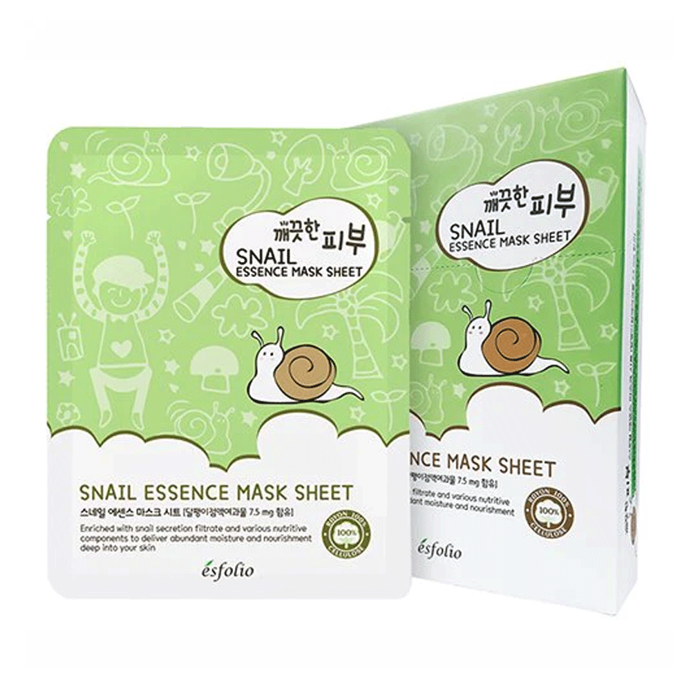 (NEWA) esfolio Pure Skin Snail Essence Mask Sheet 25ml * 10pcs - DODOSKIN