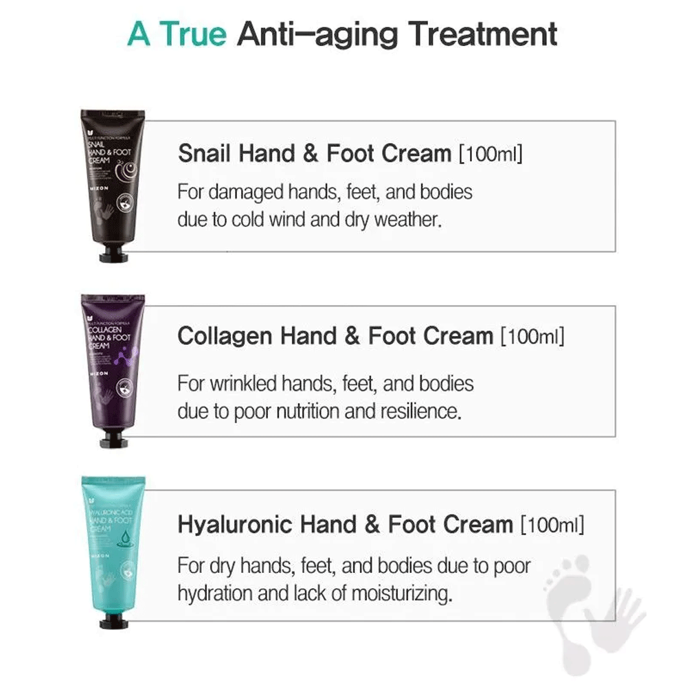 MIZON Hand & Foot Cream 100ml - 3 Types - DODOSKIN