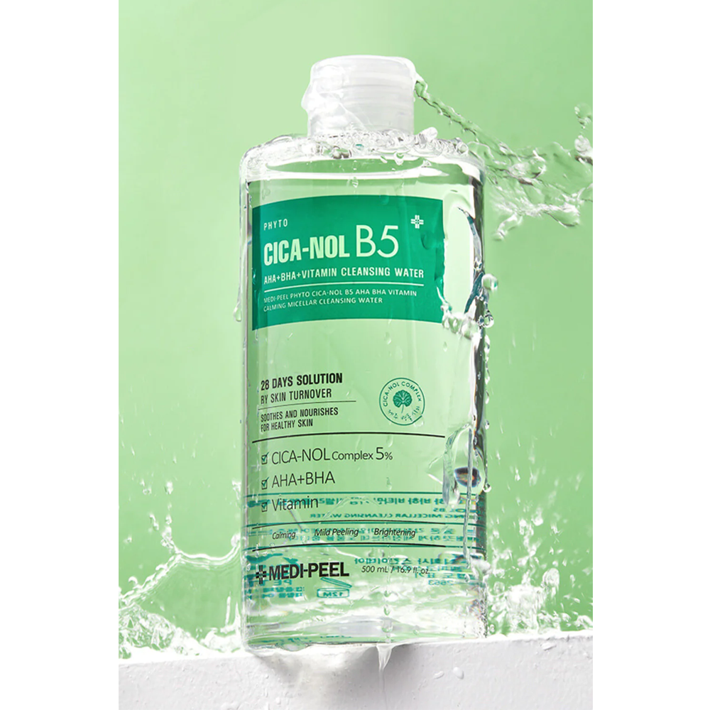 MEDI-PEEL Phyto Cica-nol B5 AHA BHA Vitamin Calming Micellar Cleansing Water 500ml - DODOSKIN