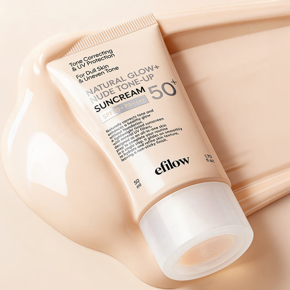 Efilow Natural Glow Nude Tone Up Sun Cream SPF50+PA ++++ 60ml