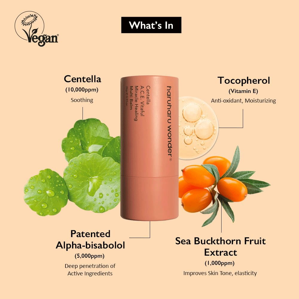 Haruharu wonder Centella A.C.E. Vitaful Miracle Healing Multi Balm 26g - DODOSKIN