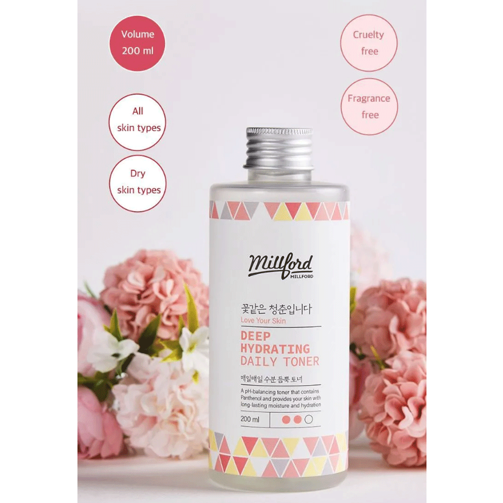 Millford Deep Hydrating Daily Toner 200ml - DODOSKIN