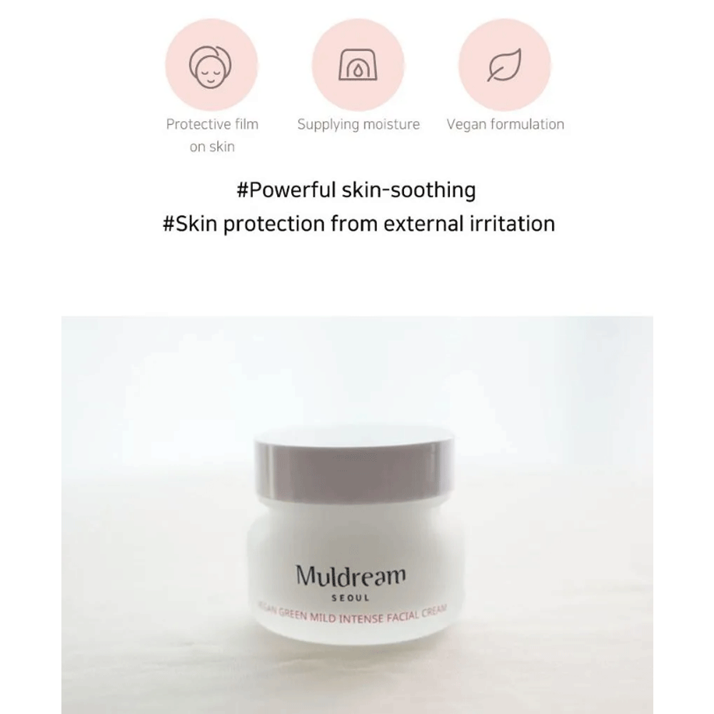 (NEWA) Muldream Vegan Green Mild Intense Facial Cream 60ml - DODOSKIN