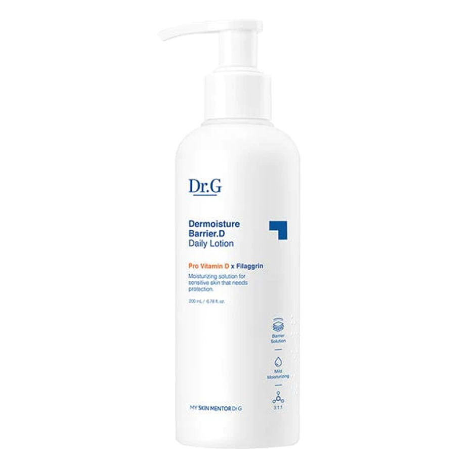 Dr. G Dermoisture Barrier D Daily Lotion is a skincare product formulated to support and strengthen the skin's moisture barrier
