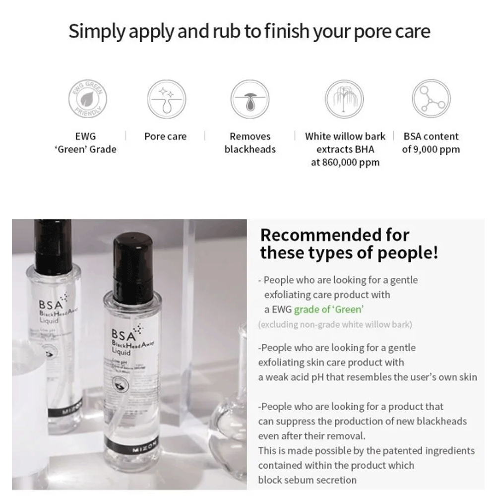 MIZON BSA Black Head Away Liquid 110g - DODOSKIN