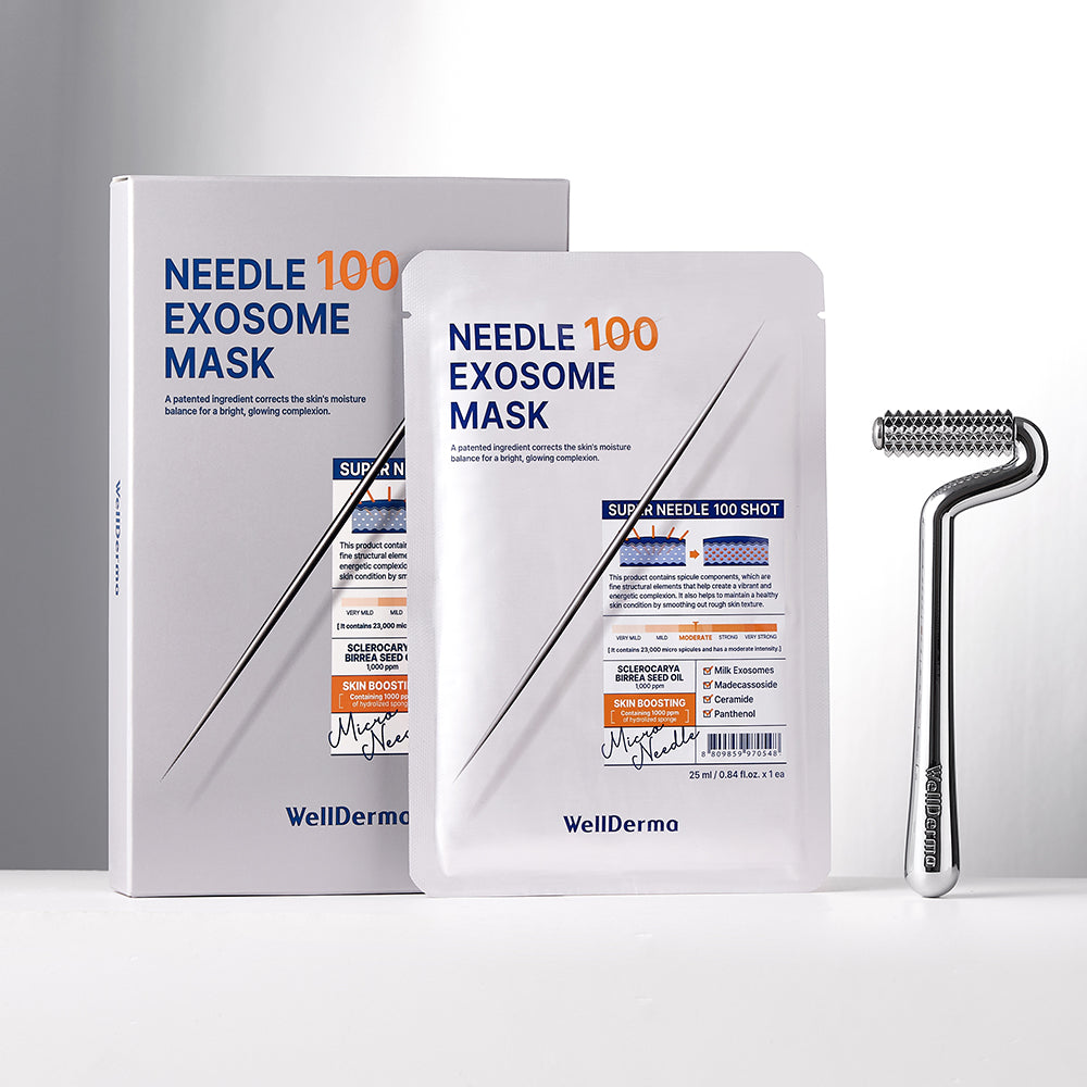 Wellderma Needle Exosome Mask Pack 100 5 Sheets