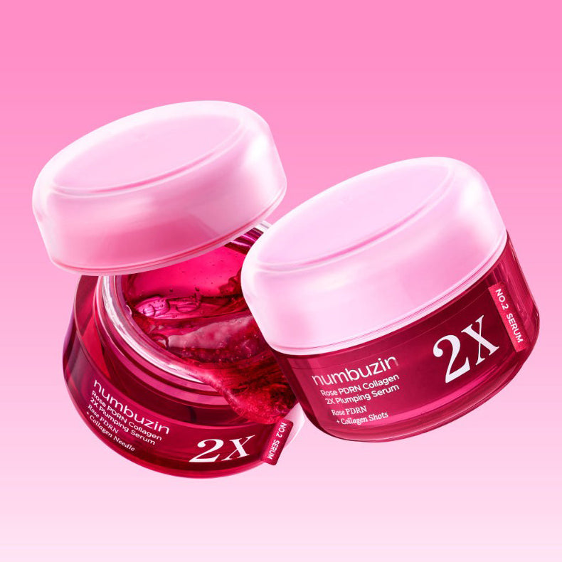 1+1 numbuzin No. 2 2X Rose PDRN Collagen Plumping Serum 30ml