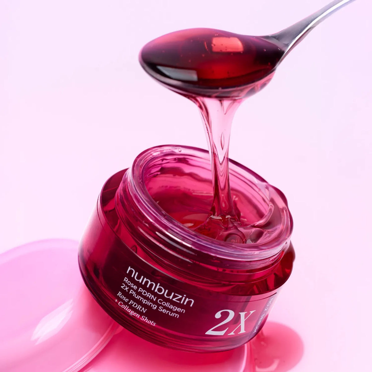 1+1 numbuzin No. 2 2X Rose PDRN Collagen Plumping Serum 30ml