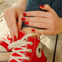 MUZMAK Nail Tips 36pcs #Best Red(Short Square)