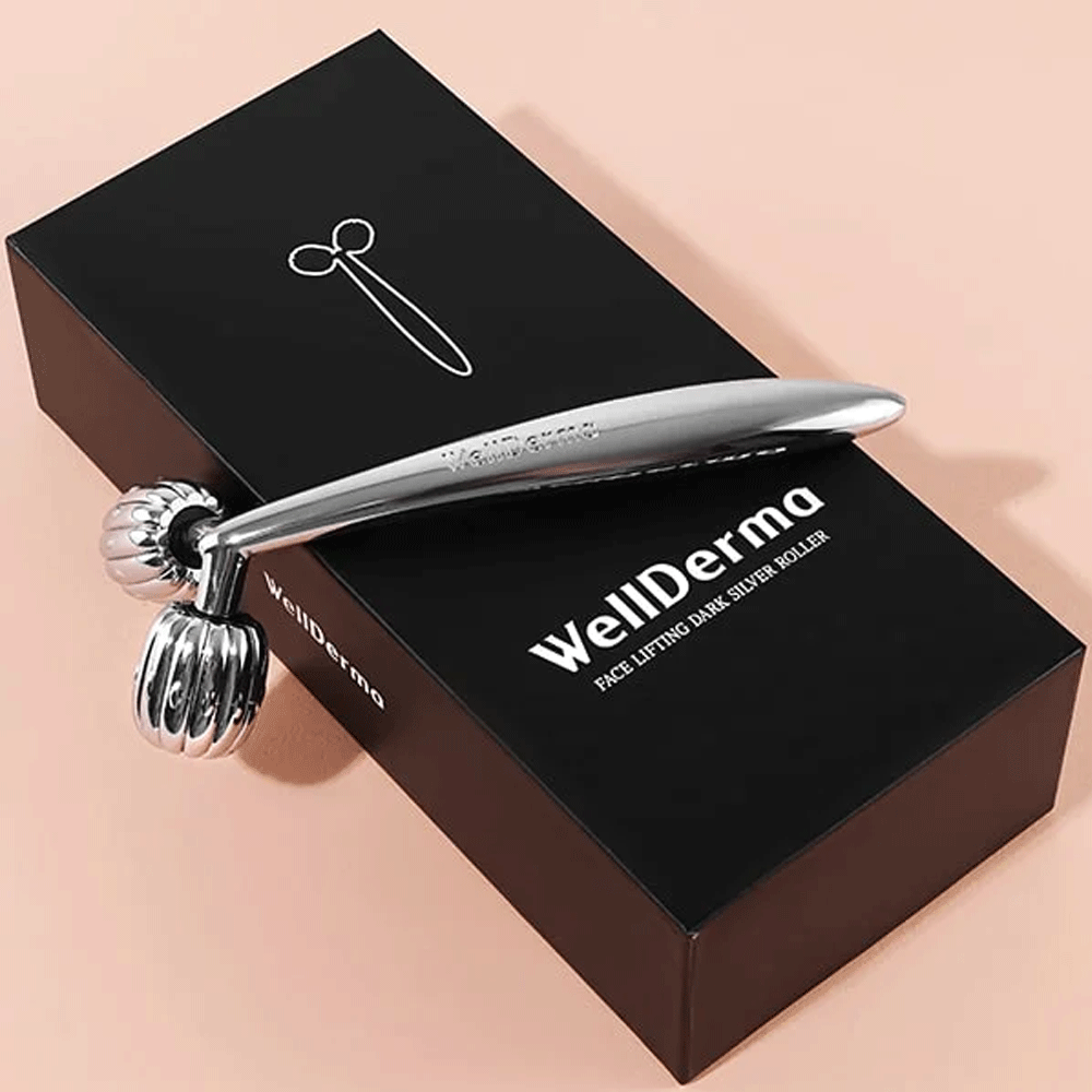 WellDerma Face Lifting Roller Dark Silver 1pcs - DODOSKIN