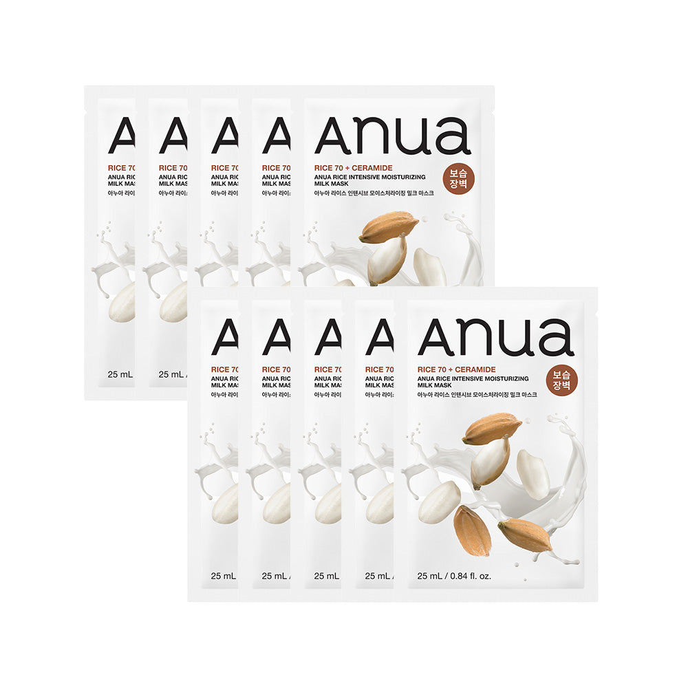Anua Rice 70 Intensive Moisturizing Milk in Mask * 10ea