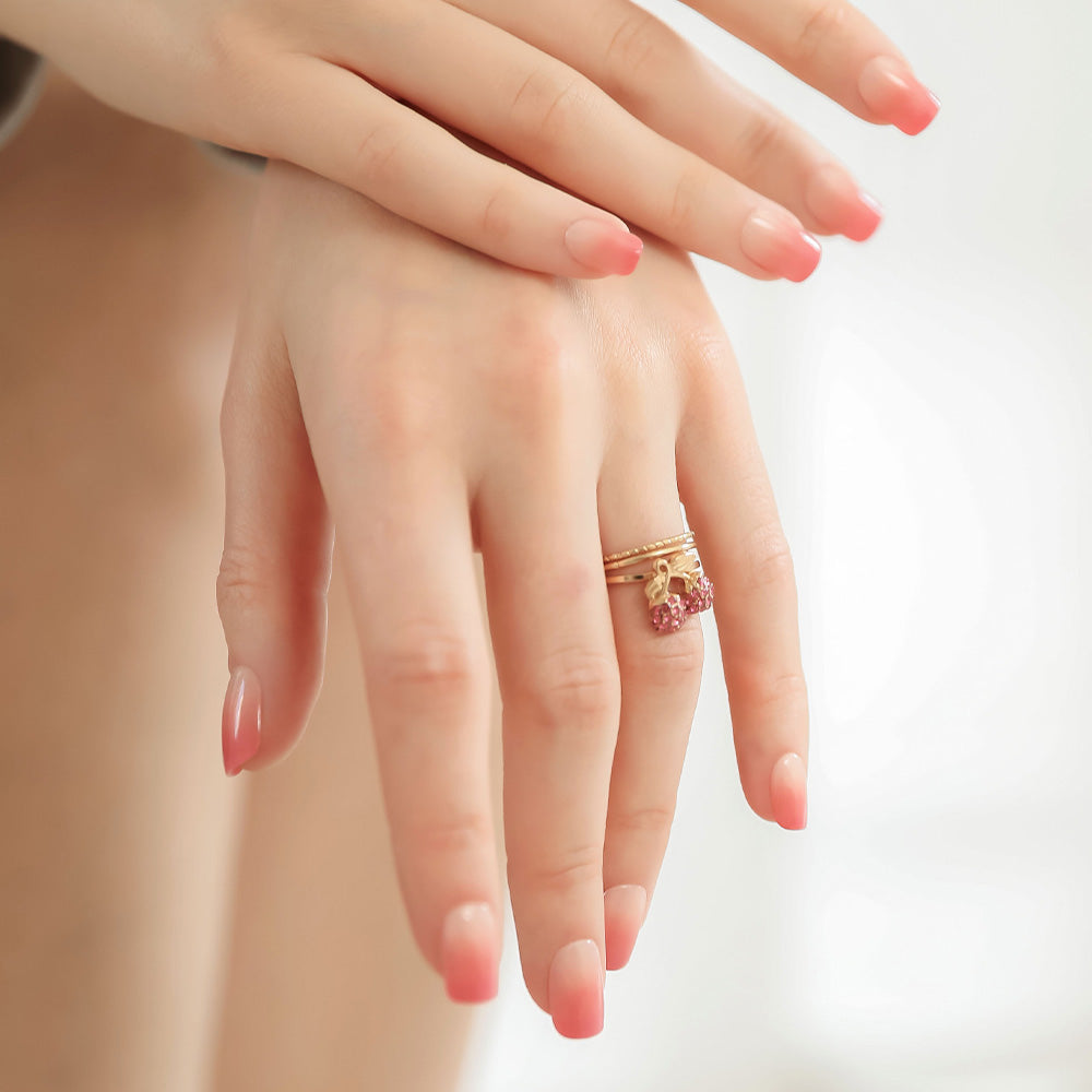 MUZMAK Nail Tips 36pcs #Berry Ade(Regular Square)