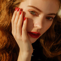 MUZMAK Nail Tips 36pcs #Best Red(Short Square)