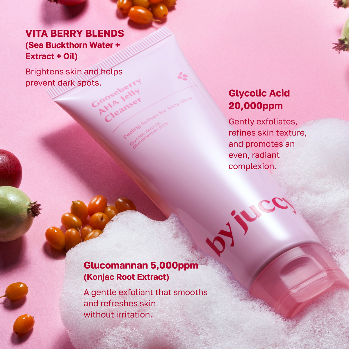 by juccy Gooseberry AHA Jelly Cleanser 120ml