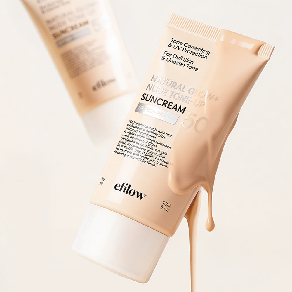 Efilow Natural Glow Nude Tone Up Sun Cream SPF50+PA ++++ 60ml