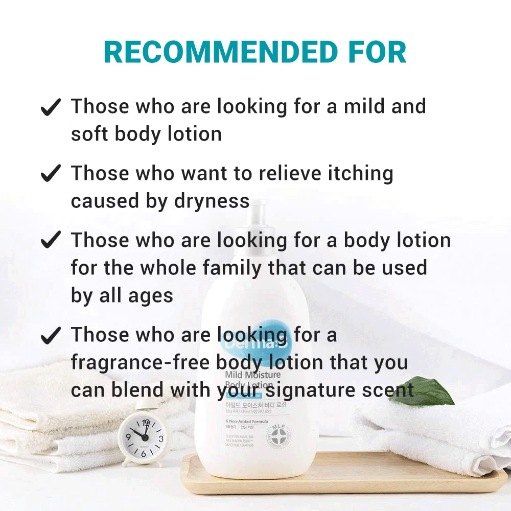 Derma-B Mild Moisture Body Lotion 400ml - DODOSKIN