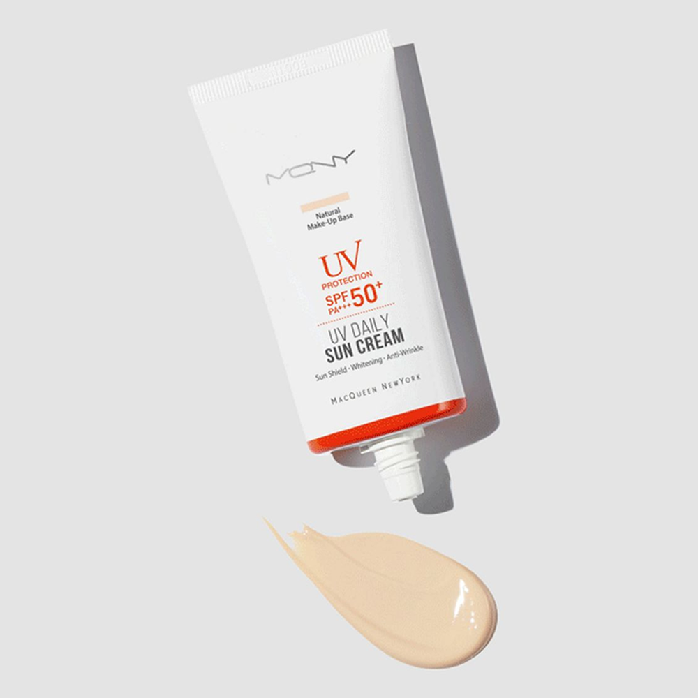 MACQUEEN UV Daily Sun Cream SPF50+ PA+++ (Natural Make-Up Base) 50g - DODOSKIN