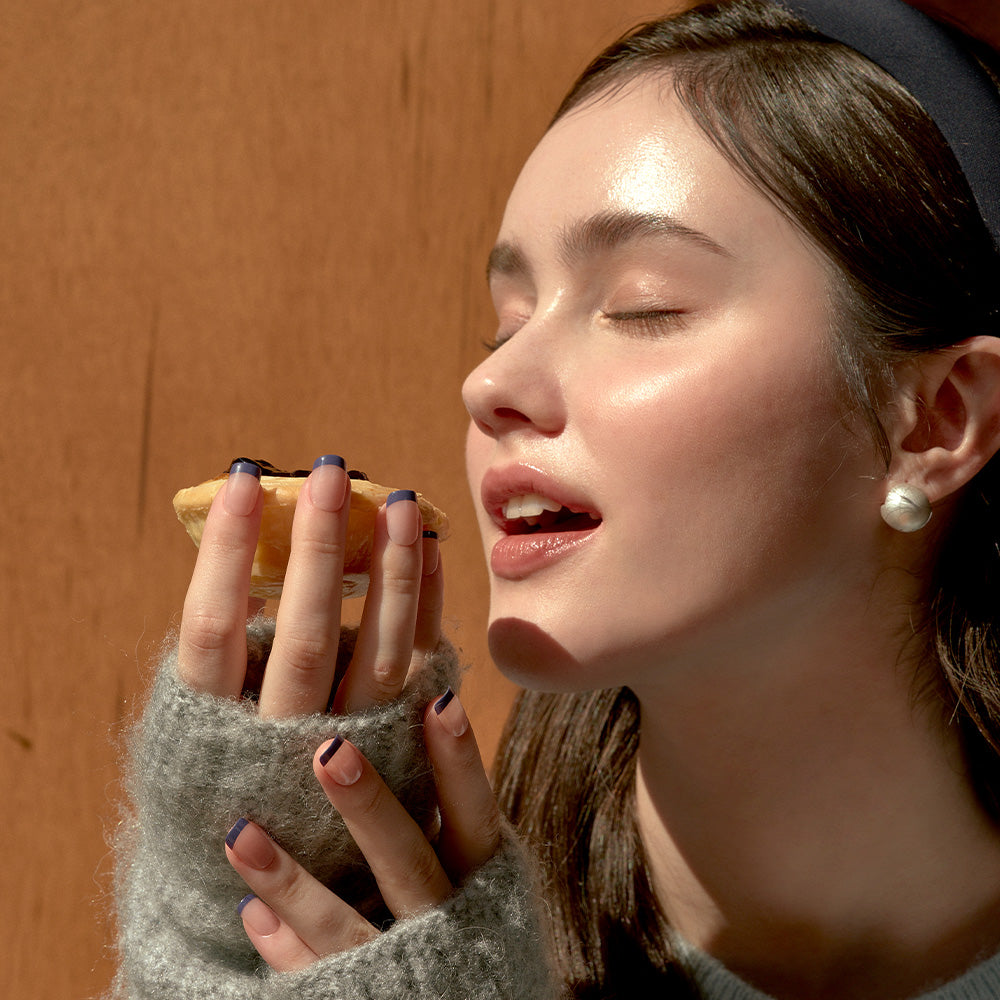 MUZMAK Nail Tips 36pcs #Blueberry Pie(Regular Square)