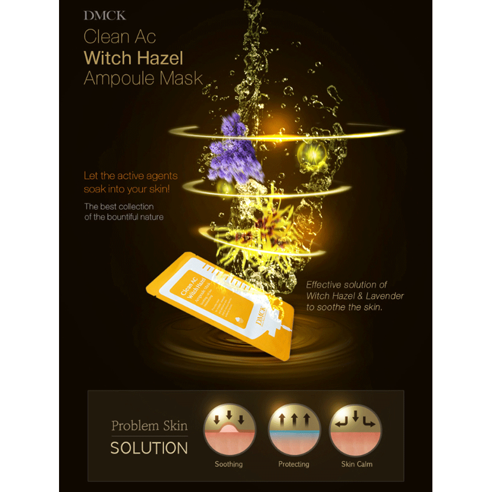 DMCK Clean Ac Witch Hazel Ampoule Mask 10ea - DODOSKIN