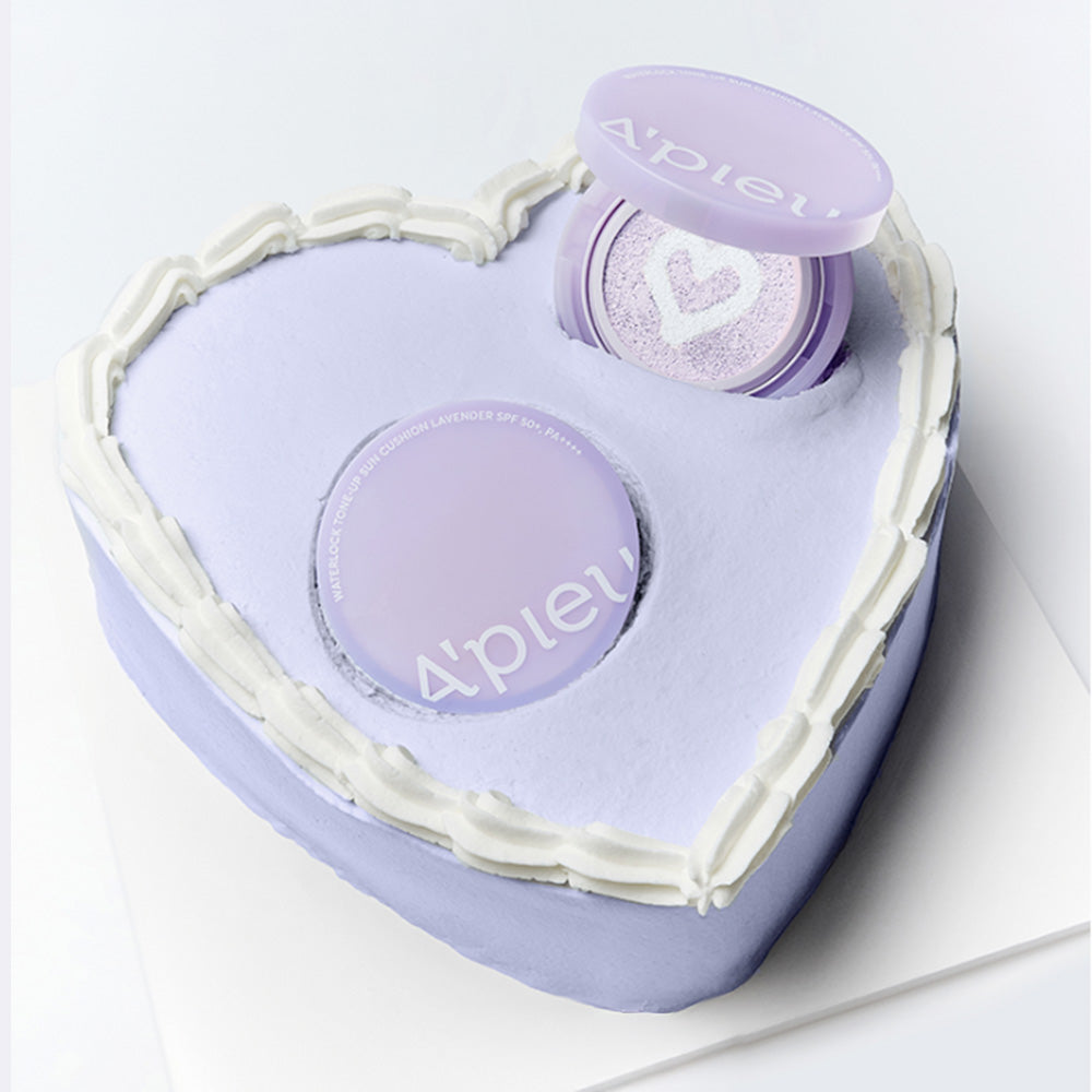 A'PIEU Water Lock Tone Up Sun Cushion Lavender 15g SPF50+ PA++++
