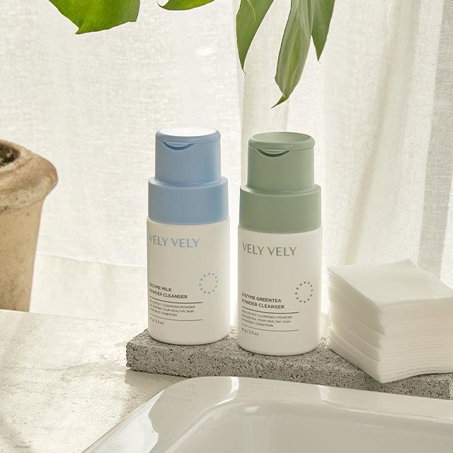 Vely Vely enzima Polvo Cleanser 60 g (té verde/leche)