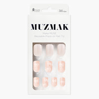 MUZMAK Nail Tips 36pcs #Silhouette(Regular Square)