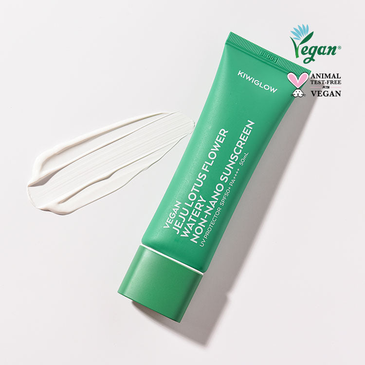 (Matt) KIWIGLOW Vegan Jeju Lotus Flower Watery Non-Nano Sunscreen SPF50+ PA++++ 50ml - DODOSKIN