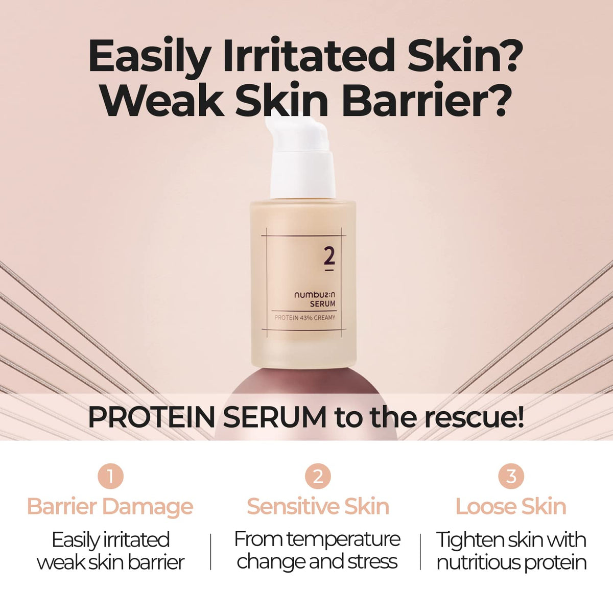 numbuzin No.2 Protein 43% Creamy Serum 50ml - DODOSKIN