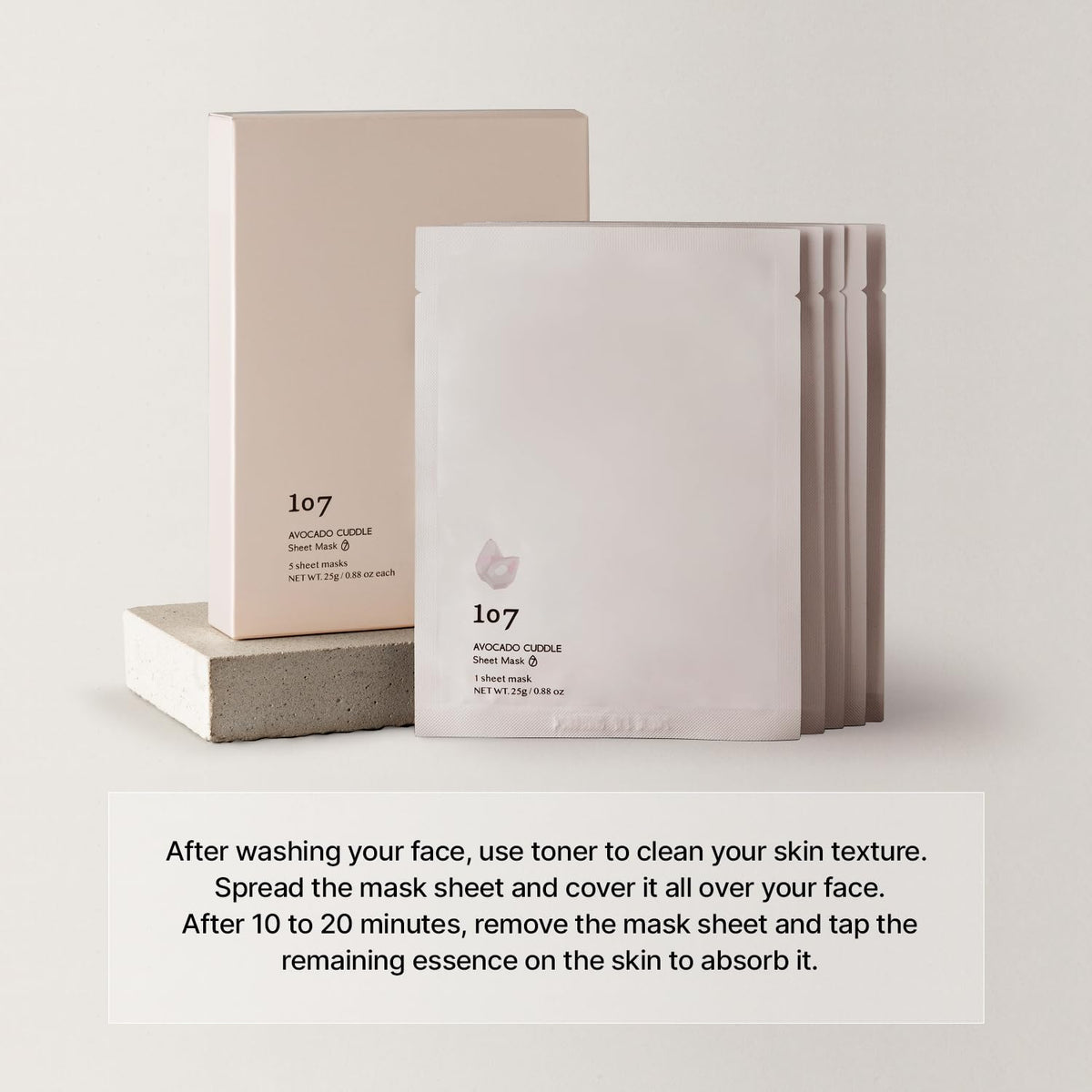 ONEOSEVEN Avocado Cuddle Sheet Mask 25g * 5ea - DODOSKIN