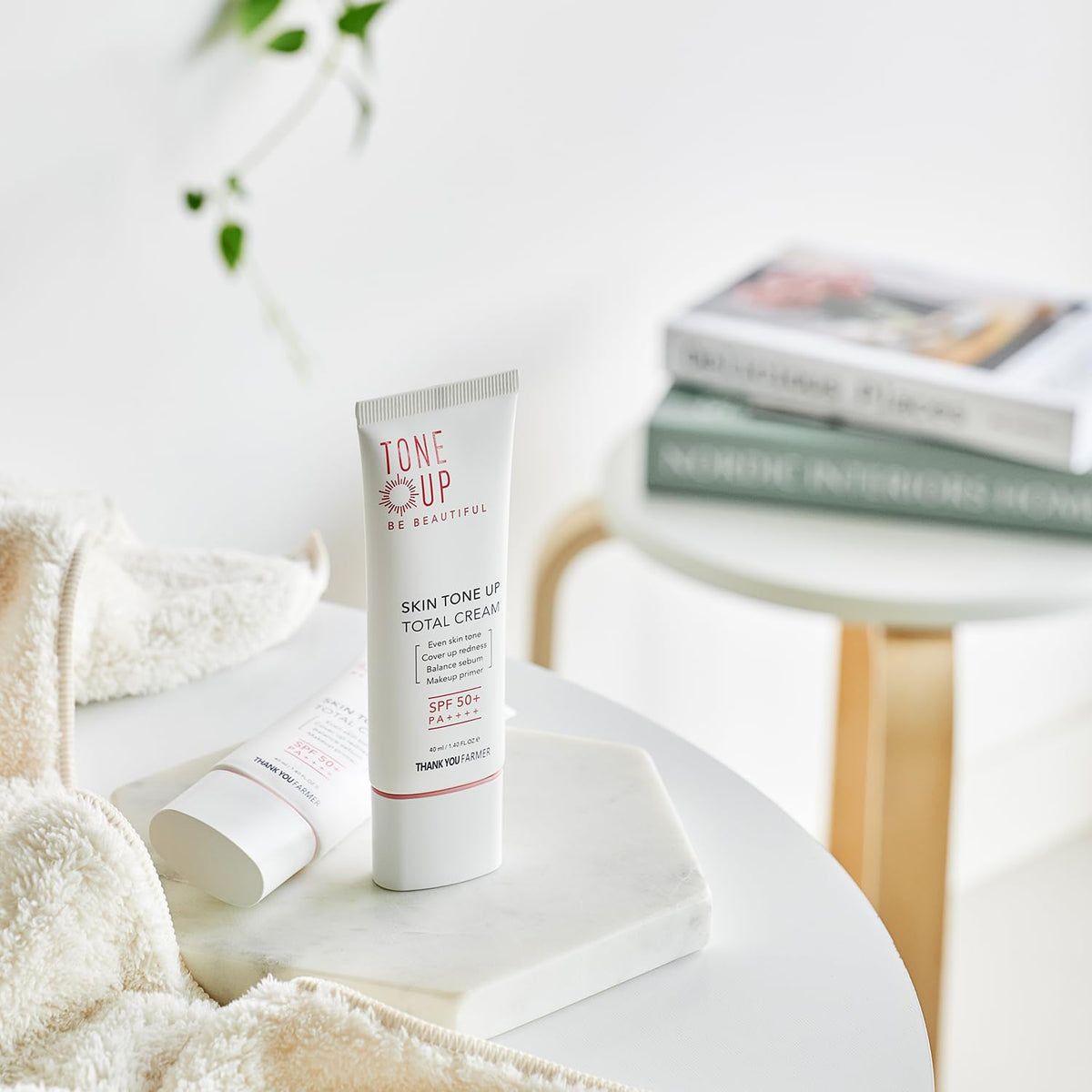 (Matthew검수) THANK YOU FARMER Skin Tone Up Total Cream SPF50+ PA++++ 40ml - DODOSKIN