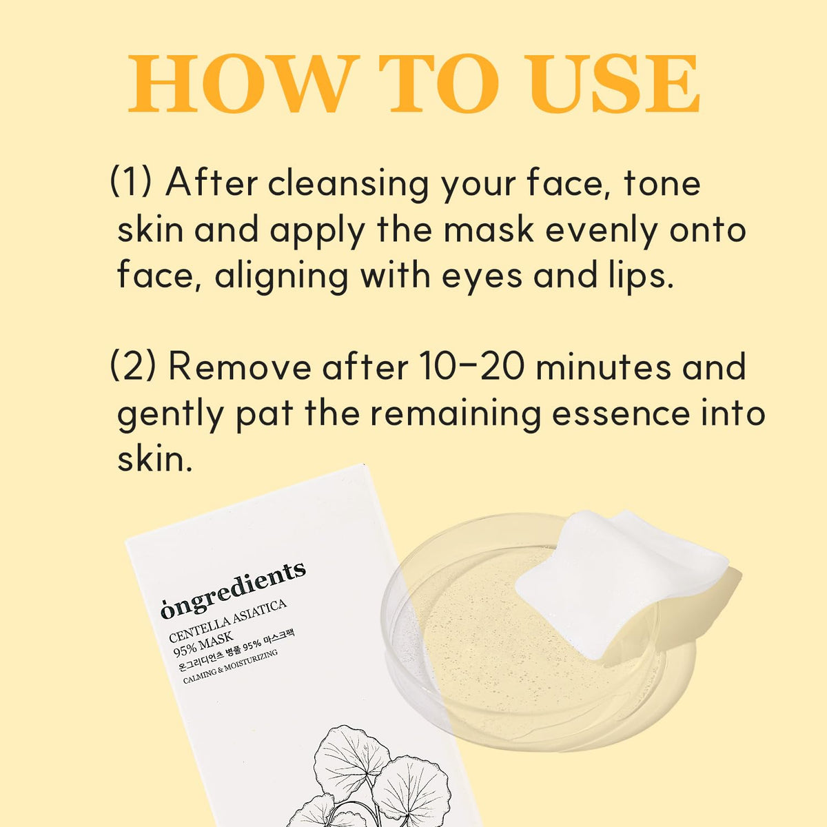 Ongredients Centella Asiatica 95% Mask 20g * 5ea - DODOSKIN