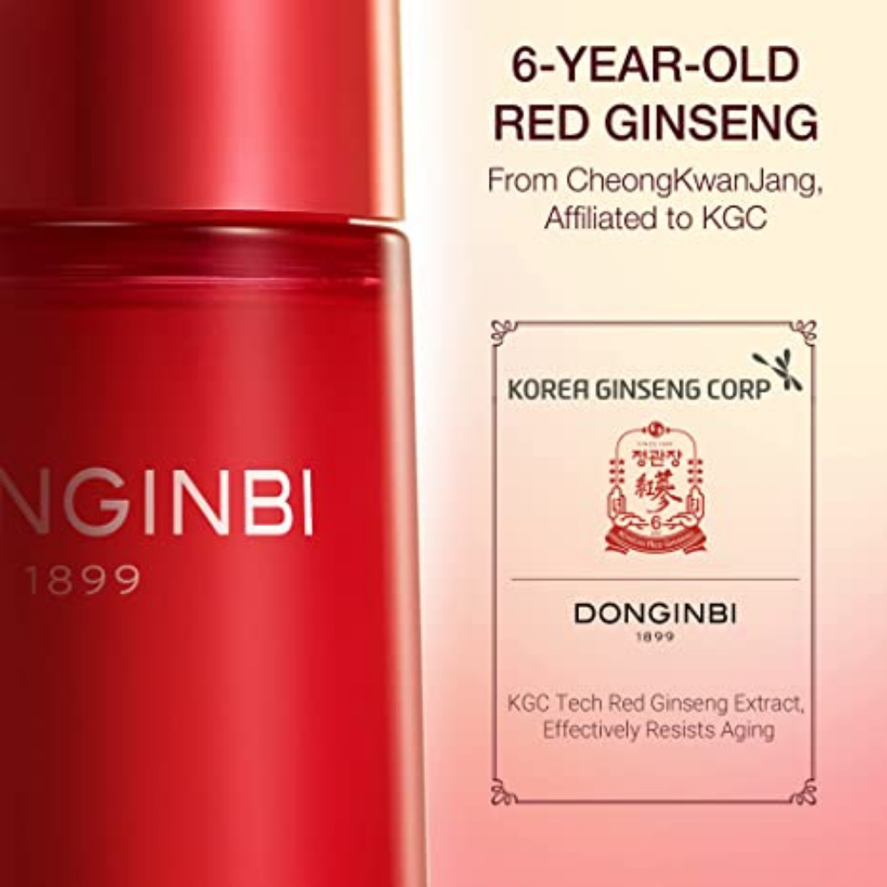 DONGINBI 1899 Single Essence EX 70ml & Cleansing Foam 50ml Special Set - Anti-Aging face essence with Korean Red Ginseng for Radiance and Repair - Dodoskin