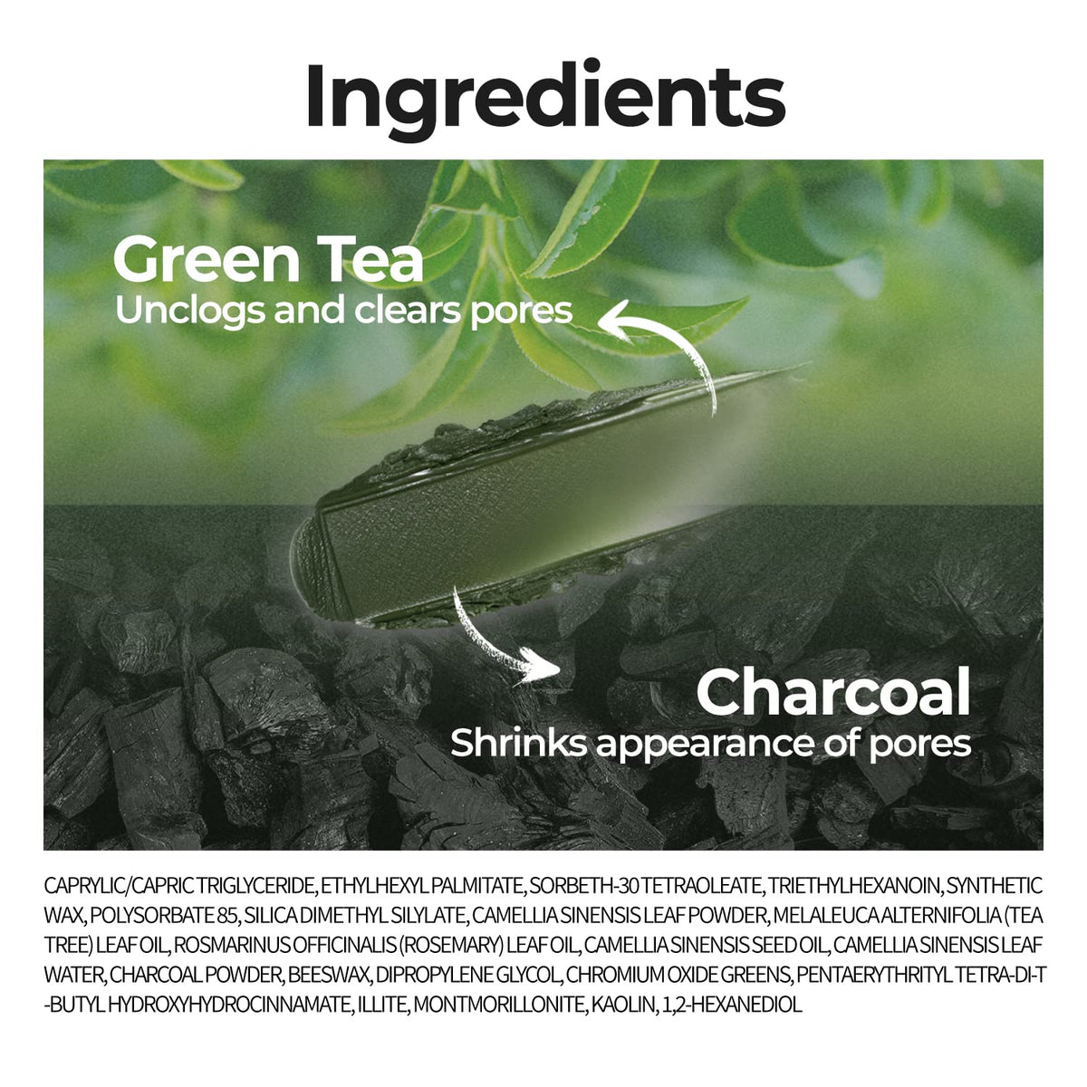 numbuzin No.3 Pore & Makeup Cleansing Balm with Green Tea and Charcoal 85g - DODOSKIN