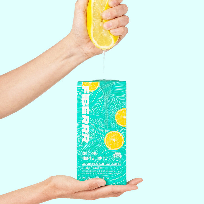 FIBERRR Multi Fiber Lemon Lime Green Tea 150g 15 Sticks