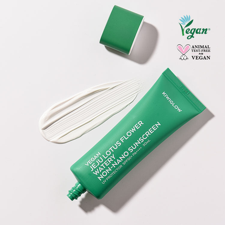 (Matt) KIWIGLOW Vegan Jeju Lotus Flower Watery Non-Nano Sunscreen SPF50+ PA++++ 50ml - DODOSKIN