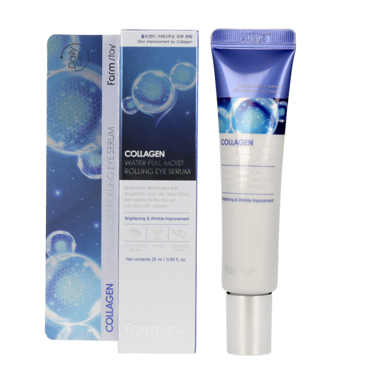 Farmstay Collagen Water Full Moist Rolling Eye Serum 25ml - DODOSKIN