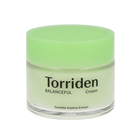 "Torriden Balanceful Cica Cream: Soothes and repairs skin with calming Cica extract for a balanced, healthy complexion."