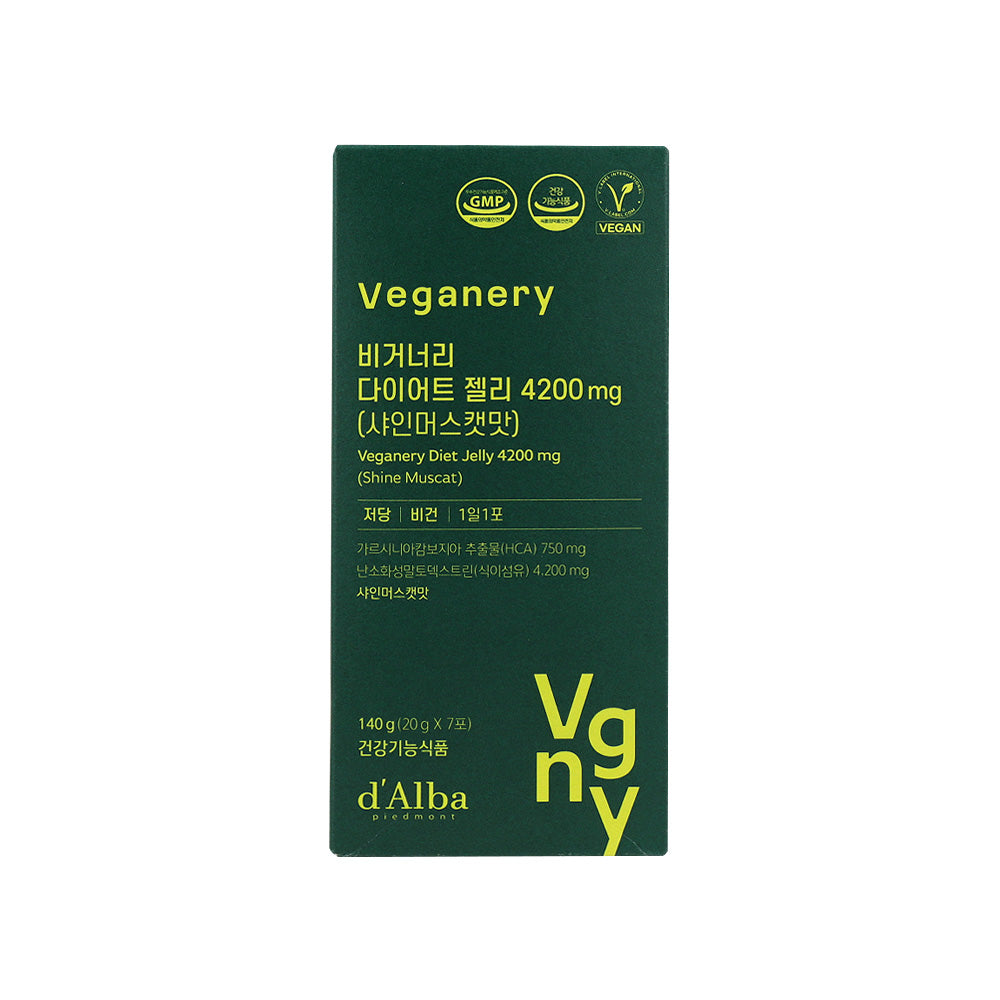 D'Aba Veganery Diet Jelly 4200mg 1box (20G x 7EA) - SHINE Muscat Fabor