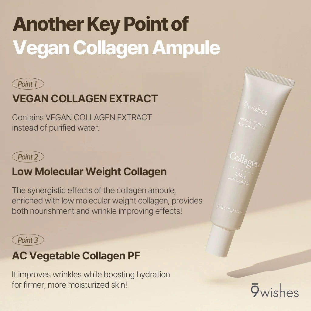 9wishes Collagen Ampule Eye & Face Cream 40ml