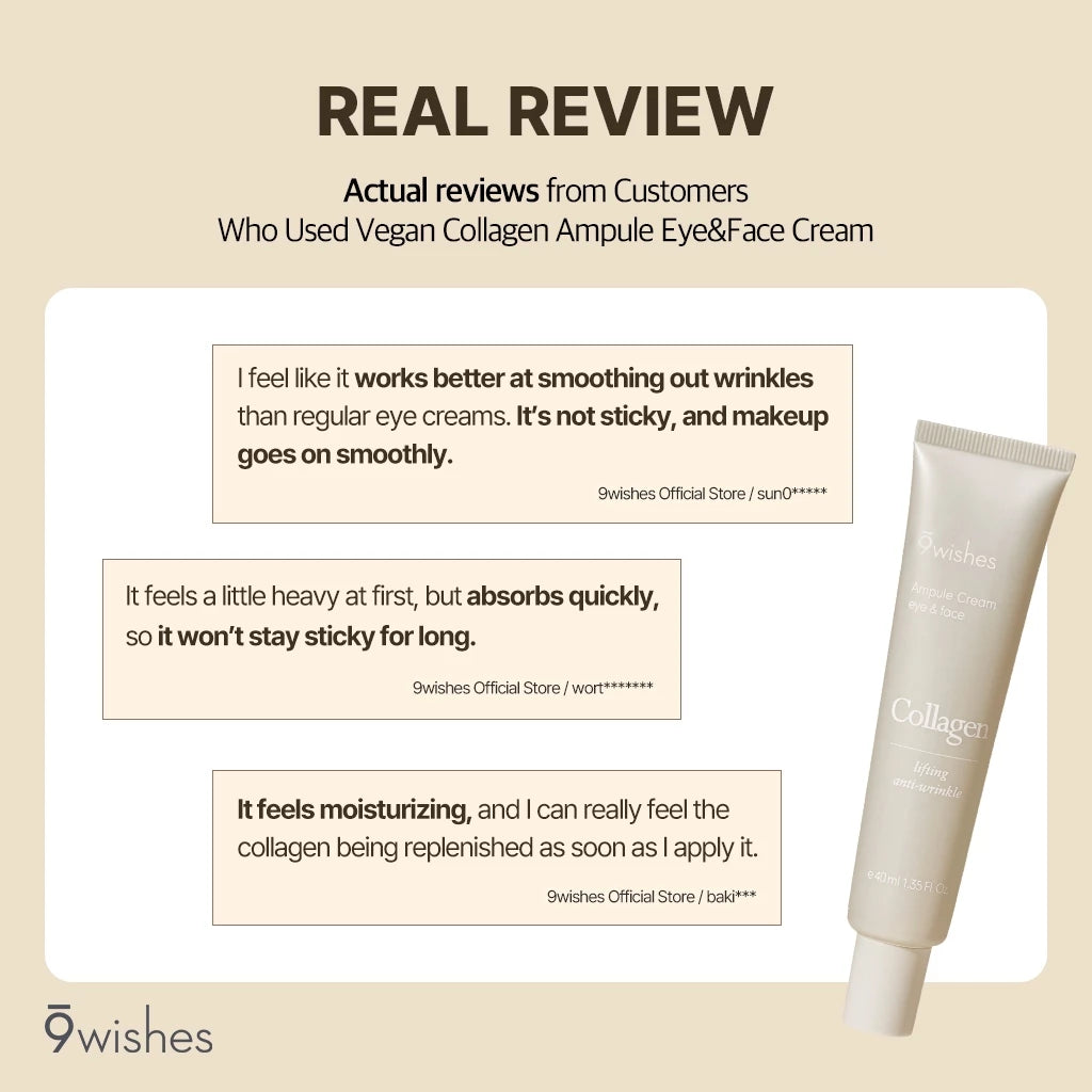 9wishes Collagen Ampule Eye & Face Cream 40ml