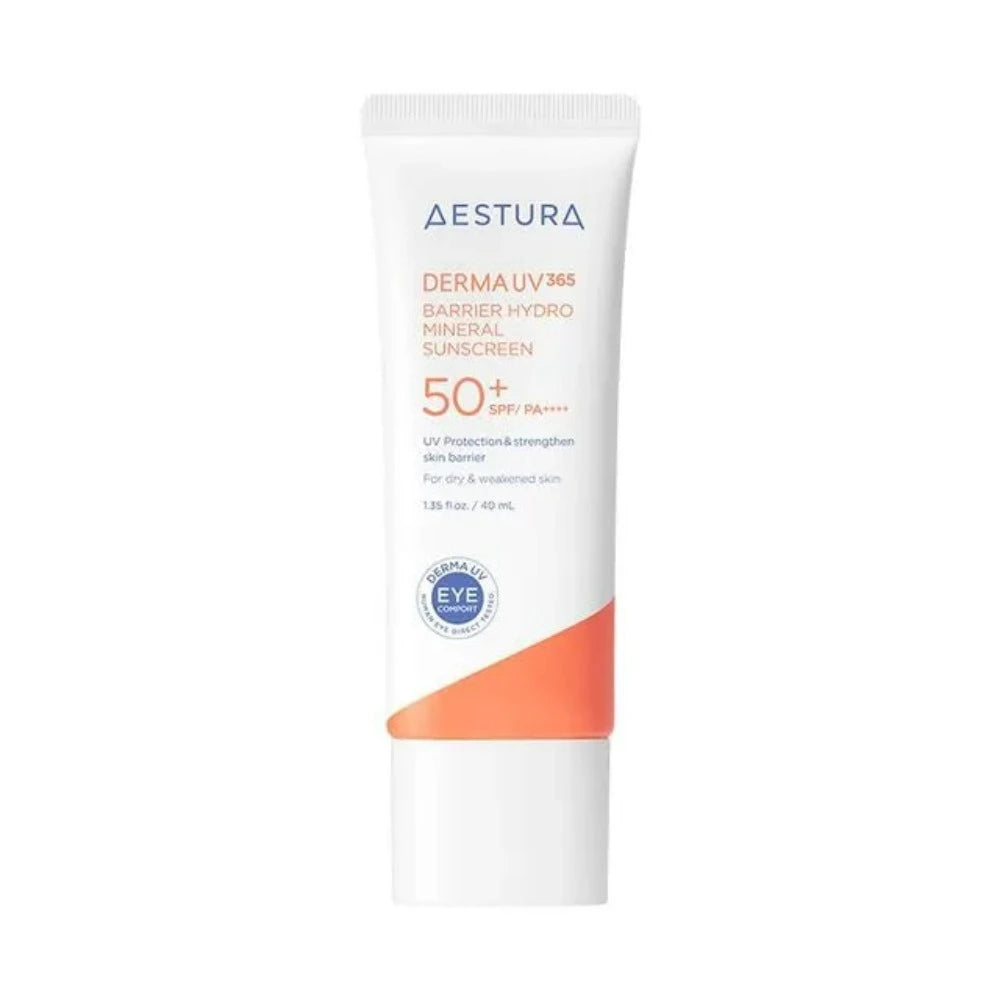 AESTURA Derma UV 365 Barrier Moisture Inorganic Sunscreen is a high-protection sunscreen formulated with inorganic UV filters to provide effective defense against UVA and UVB rays.