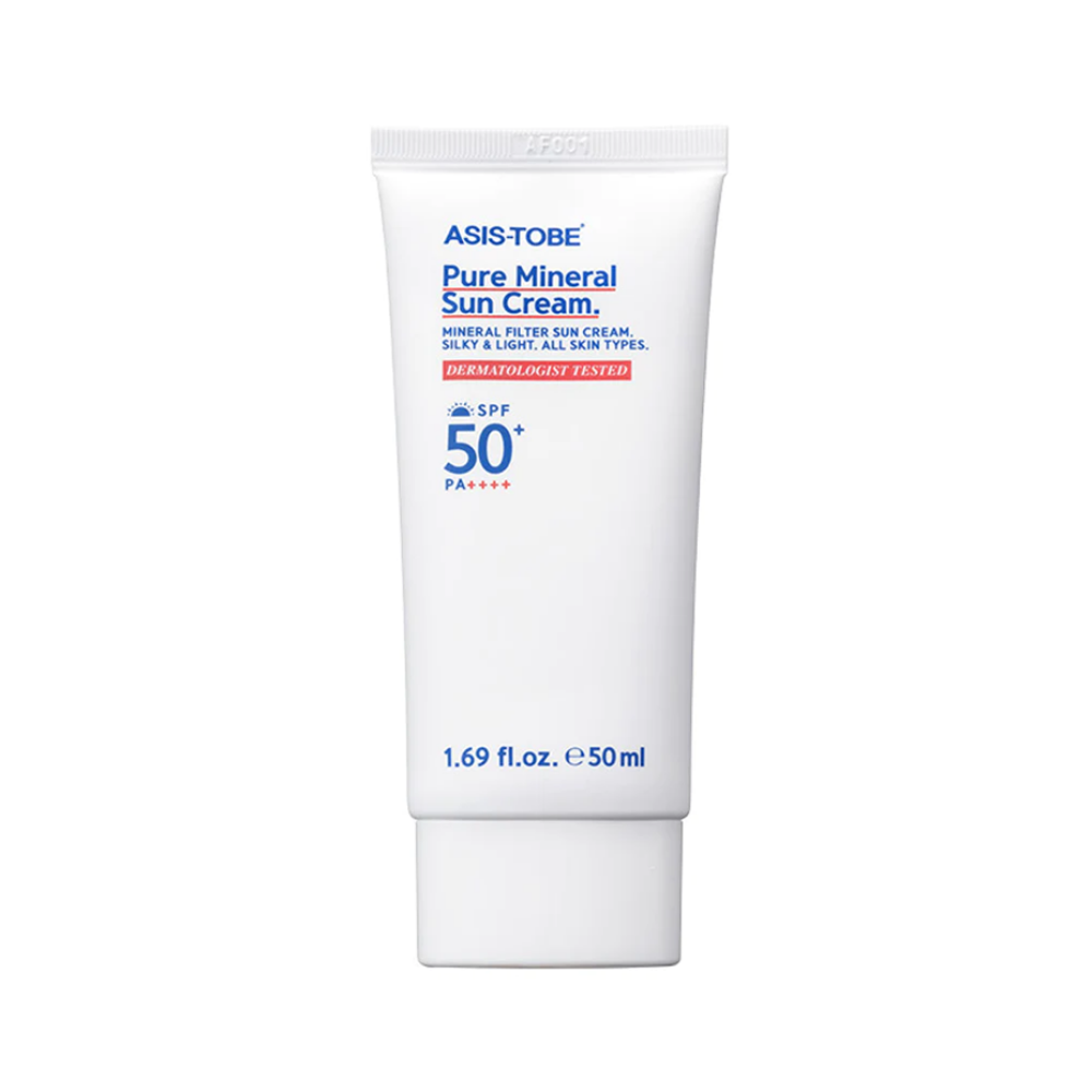 Shield your skin with ASIS-TOBE Pure Mineral Suncream. This 50ml suncream offers high-level protection with SPF 50+ PA++++