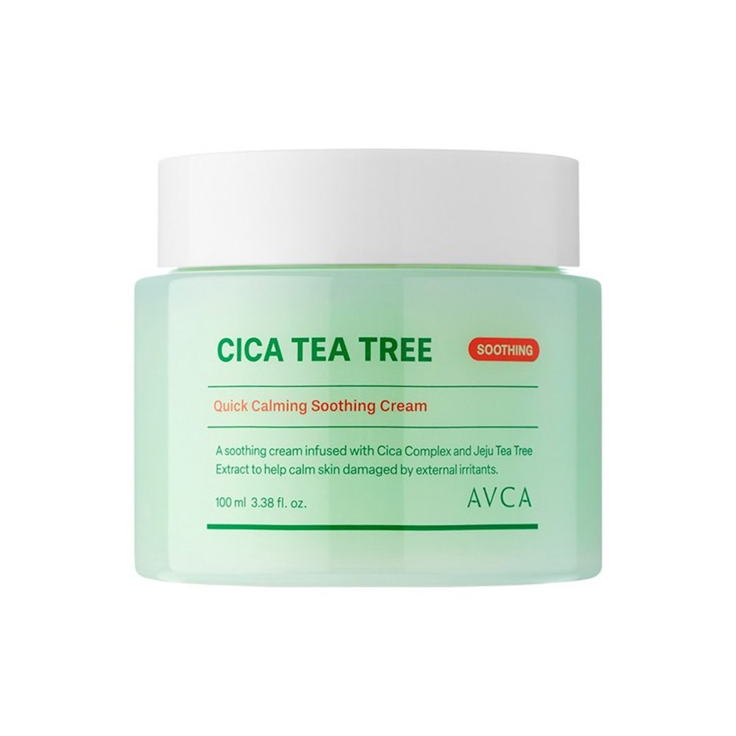 AVCA Quick Calming Cica Tea Tree Facial Cream - 100ml