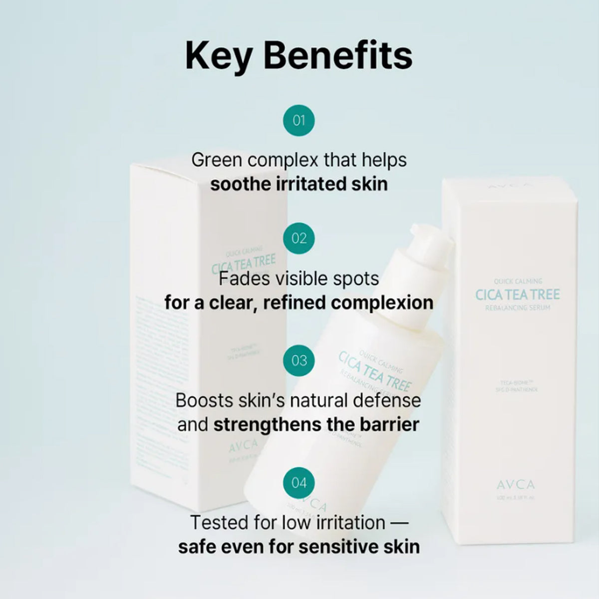 AVCA Quick Calming Cica Tea Tree Rebalancing Serum 100ml