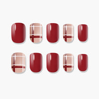 MUZMAK Nail Tips 36pcs #About Red(Regular Square)
