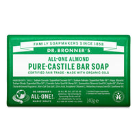 DR.BRONNER'S Almond Pure Castile Bar Soap 140g